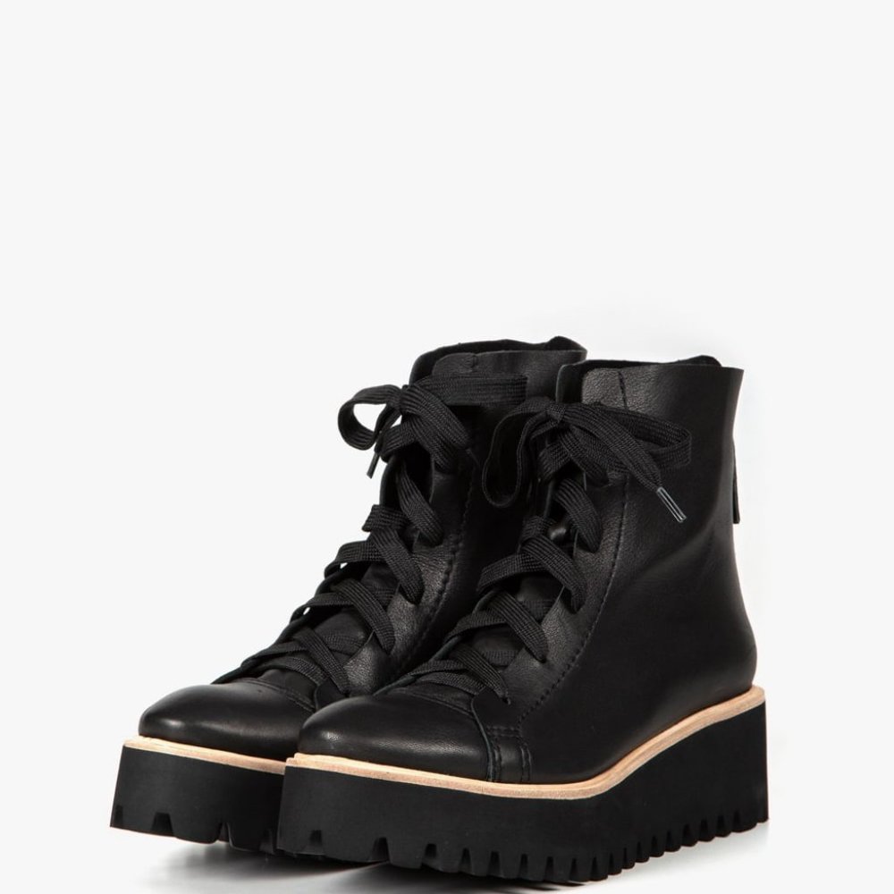 All Black Tread Camping Bootie 2